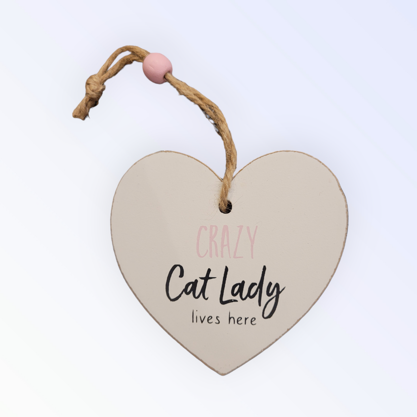 Hanging heart sign - Crazy cat lady